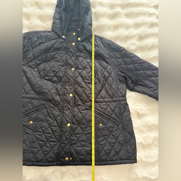 Barbour Millfire Tartan Collection Quilted Hooded Jacket - Picture 9 of 10